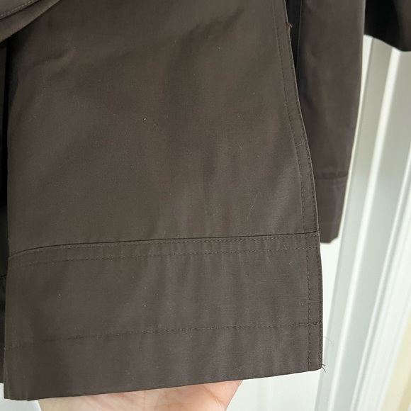 Larry Levine, Brown Double breasted Belted Water Repellent Trench Coat. - Picture 13 of 15